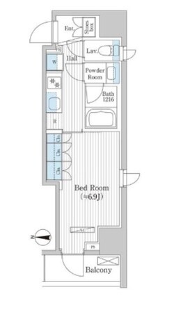 グレイスリヴィエール東京八丁堀の物件間取画像